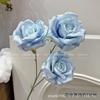 Rosas de Flores Simuladas, Materiales de Flores Azul Claro, Hortensia Simulada, Diseño de Escena de Boda, Arreglo Floral para Boda, Arreglo Floral