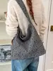 Bolso de Hombro Individual de Gran Capacidad Estilo Coreano Perezoso para el Trabajo, Trayecto Diario, Viajes, Bolso de Tela, Bolso Tote Retro con Estrellas, Personalidad Casual