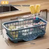 Estante de Drenaje para Fregadero de Cocina Bnbs, Estante para Platos, Cesta con Filtro de Agua para Lavar Platos y Verduras