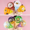 Balão Palito de Mão Balão Feliz Aniversário Barraca Infantil Multi-estilo Arranjo Decoração Adereços Balão de Filme de Alumínio