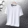 Camiseta Masculina de Seda de Gelo Fresca de Manga Curta Masculina Verão 2025 Nova Estilo Montanha ao Ar Livre Camiseta Casual Masculina de Meia-Manga