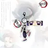 Cazador de demonios: Accesorios de Llavero Acrílico de Kimetsu No Yaiba con Tokito Muichiro, Tomioka Giyuu y Kochou Shinobu con Ojos Grabados con Láser