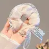 Pañuelo Cuadrado a Cuadros Estilo Coreano para el Cabello, Goma Elástica Estilo Perezoso, Cuerda para Moño de Gama Alta, Goma para el Cabello Dulce