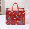 Bolsa de Tote Navideña Transfronteriza Bolsa No Tejida Papá Noel Nochebuena Fiesta Regalo Bolsa de Regalo para Dulces en stock