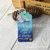 Nueva tarjeta de invitación para fiesta de cumpleaños y boda con etiqueta blanca impresa con diseño de cola de sirena en acuarela