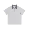 Polo Waffle Manga Curta Retro Americano Falso Duas Peças para Homens, Camiseta Casual Solta de Verão para Casais com Gola
