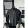 Sudadera con Capucha y Cuello Redondo Estilo Americano 2025 para Hombre Otoño Empalme Diseño Desconstruido Camiseta de Manga Larga para Hombre Camiseta Base