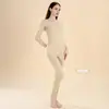 Colete Quente Antibacteriano Sem Costura 10A para Casais, Masculino e Feminino, Outono/Inverno, Gola Redonda, Espessado, Modelador, Camada Base de Lã Alemã Dupla Face