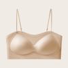 Base Líquida Invisible Sin Costuras Sujetador Strapless para Mujer, Soporte Suave de Gelatina Tirantes Finos Ajustables Camisola con Espalda Bonita