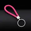Joyería Tejida Creativa Llavero de Cuerda de Cuero Colgante para Coche Llavero de Cuerda de PU para Pareja Pequeño Regalo Fabricante Bolsa