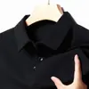 Camiseta de Manga Larga para Hombre Primavera y Otoño 2026, Polo de Color Sólido con Cuello Campana, Prenda Superior para Hombre, Popular en Douyin, Venta al por Mayor