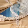 Colar de pérolas com contas de personalidade da moda, temperamento elegante, corrente para o pescoço feminino, corrente curta retro simples para a clavícula