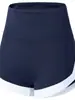 Conjunto esportivo de yoga de verão para mulheres com fendas laterais, inclui bojos, regata fitness sem costuras aparentes, controle da barriga, shorts de corrida de três quartos