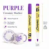 Caneta para pintura em cerâmica para caneca, caneta marcadora pintada à mão em porcelana óssea, à prova d'água e resistente ao desbotamento, caneta para utensílio de porcelana DIY