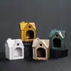 Casa Pequena de Cerâmica Decoração de Jardim ao Ar Livre Ninho de Hamster Enfeites Madeira Sagrada Peruana Bandeja Suporte para Queimar Sálvia