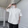 Camisa de manga curta masculina verão 2024 nova moda casual camisa solta marca da moda meia manga top
