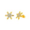 Pendientes de imitación de oro de 18 quilates con forma de copo de nieve, combinables con todo, de Internet, para celebridades, venta al por mayor de fábrica de pendientes de oro de Vietnam transfronterizos