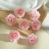 Decoração criativa de gota de orvalho gota d'água pequena flor rosa de cinco pontas simulação flor diy orvalho rosa flor acessórios de cabelo