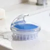 Escova de Shampoo Transparente de Cristal Escova de Massagem com Cabeça de Silicone Pente Redondo de Limpeza do Couro Cabeludo Escova de Banho Bolsa de Ar Shampoo Pente de Shampoo
