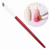 Pincel de Manicure Transfronteiriço Haste Vinho Boca Inclinada Gradiente Caneta Esfumadora Pincel de Unha Caneta de Pintura para Cola de Esmalte Venda por Atacado de Fábrica