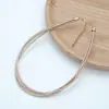Pulseira-colar de osso de cobra elástico listrado de três camadas estilo europeu e americano transfronteiriça para homens e mulheres corrente de clavícula pulseira joias da moda personalidade legal