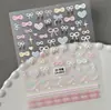 Adesivos de Unha Artística Pudim de Bolo de Cereja Transfronteiriços Renda 3D Laço DIY Adesivos de Unha em Relevo Estilo Ca