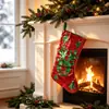 Decoraciones navideñas de venta caliente transfronterizas adornos para árboles de Navidad de centro comercial figuras lentejuelas que cambian de color calcetines navideños rojos y verdes
