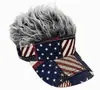 Comercio electrónico transfronterizo de Europa y Estados Unidos bandera estadounidense estrella de cinco puntas peluca rayada gorra de béisbol gorra más vendida de Amazon venta al por mayor