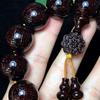 Cuentas de Sándalo de Palo de Rosa Estrella Dorada para Hombres y Mujeres 2.0 Pulsera de Sándalo de Sangre 18mm Cuentas de Oración y Pulsera de Joyería