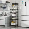 Comercio Exterior Venta al por Mayor Estante de Almacenamiento para Cocina Estante para Horno de Microondas Horno Estante para Ollas Estante de Almacenamiento Multifuncional de Pie para el Hogar Estante de Almacenamiento