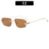 Nuevas gafas de sol de leopardo con corte sin marco de moda transfronterizas europeas y americanas, gafas de sol clásicas de alta sensibilidad para hombres y mujeres.