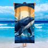 Comercio exterior Amazon Toalla de playa de terciopelo de una cara europea y americana toalla estampada toalla de playa toalla de baño de verano playa natación toalla de baño