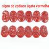 Pingente Zodíaco Ágata Vermelha Pingente Signo Zodíaco Vermelho Atacado Pingente Signo Zodíaco Três-Em-Um Ágata Verde
