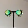 Pendientes de Borlas de Conchas Coloridas Estilo Resort Pendientes de Botón de Moda Sencilla Temperamento Pendientes de Personalidad Lujo Ligero Gama Alta Venta al Por Mayor