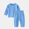 Traje de ropa cálida para bebé otoño ropa de terciopelo para bebé niña otoño e invierno cintura alta abertura ropa interior traje de dos piezas para ropa de otoño de niño