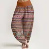 Pantalones Casuales Versátiles de Moda Estilo Nuevo 3D Estampado Digital Europeo y Americano Transfronterizo Pantalones Tailandeses para Mujer de Algodón Puro Estampado Directo Pantalones Largos de Primavera y Verano