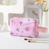 Bolsa de Armazenamento de Cosméticos de Viagem, Necessaire Portátil de Algodão Macio de Alta Qualidade, Necessaire Feminina à Prova d'Água, Grande Capacidade