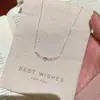 Collar con colgante de corazón de circón microincrustado estilo coreano para mujer, cadena para la clavícula de nicho de lujo ligero, accesorio moderno y versátil