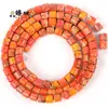Transfronterizo 4x 4mm piedra natural piedra emperador cilindro semiacabado DIY pulsera collar joyería accesorios de cuentas sueltas venta al por mayor