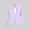 À Pronta Entrega Jaqueta Lulu Original Label Define com Gola Alta Longa para Yoga e Corrida, Feminina Slim Fit, Emagrecedora, Elástica, Modeladora