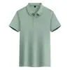 Dropshipping transfronterizo de nuevas camisetas polo de verano, camisas casuales simples de manga corta para hombre, holgadas, de color liso, con cuello camisero, artículo más vendido