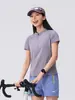 Camisas tipo polo de tacto fresco para verano, Ropa deportiva para yoga, Camisetas deportivas de punto para exteriores de manga corta de secado rápido con cremalleras