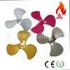 Accesorios para Ventilador de Chimenea Hoja de Ventilador de Aleación de Aluminio Completa 3 Aspas/8 Aspas Moldeo por Estampado 8 Colores Disponibles