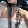 Faixa de Cabelo de Renda Coreana Preguiçosa para Mulheres Rabo de Cavalo Baixo Fita de Renda Novo Lenço de Seda Prendedor de Cabelo Longo Acessórios de Cabelo Adorno de Cabeça