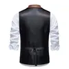 Chaleco para Hombre 2026 Otoño/Invierno Chaleco de Traje Estampado de Gamuza para Hombre Chaleco Retro de Solapa Doble