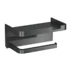 Estante de pared para papel higiénico de baño de uso doméstico sin perforaciones, estante para teléfono, estante de almacenamiento de papel en rollo impermeable y a prueba de humedad al por mayor