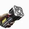 Linterna LED Luz Fuerte Súper Brillante Recargable Larga Duración de Batería Portátil para Exteriores Luz de Trabajo Cob Linterna Mini Multifuncional