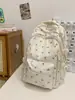 Mochila Pronta para Uso Transfronteiriço para Mulheres, Mochila Escolar de Grande Capacidade para Alunos do Ensino Fundamental, Mochila Escolar Doce Floral, Novo Estilo para Alunos do Ensino Fundamental