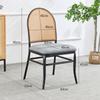 Vintage Rattan Chair Home Iron Dining Chair Middle Ancient Designer Encosto Chair Internet Red Homestay Study Mesa de jantar e cadeira