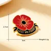 Popular Pin de Regalo Conmemorativo Británico de Comercio Exterior Aleación con Goteo de Aceite Broche de Flor de Amapola Roja Pin de Insignia de Aniversario